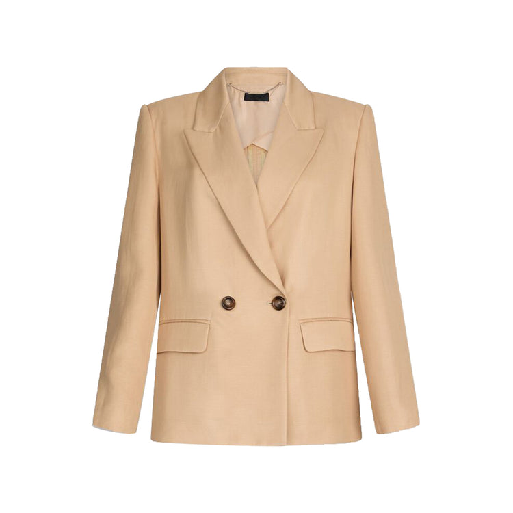 Blazer Donna doppiopetto tinta unita beige