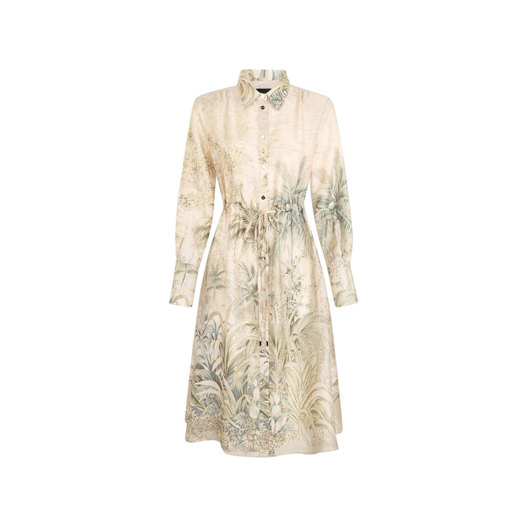 Abito Donna chemisier con stampa jungle