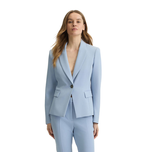 Blazer Donna Slim fit Azzurro modella frontale