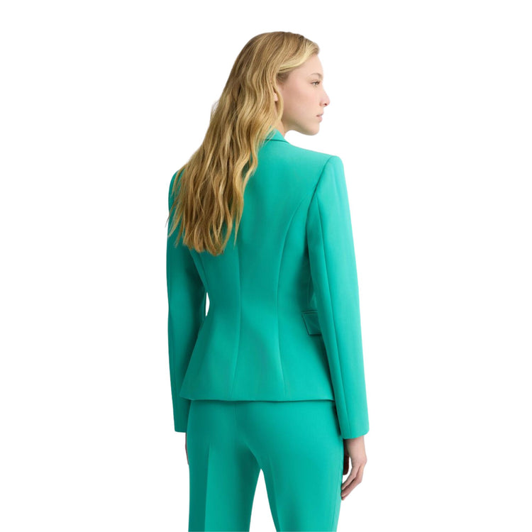Blazer Donna Slim fit Verde smeraldo modella retro