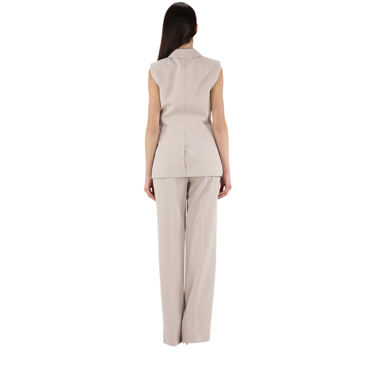 Gilet da Donna con collo con revers e spalle imbottite