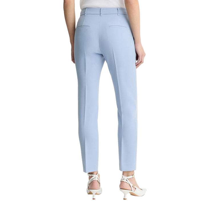 Pantaloni a sigaretta da Donna Azzurro modella retro