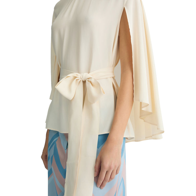 Blusa Donna con cintura Bianco dettaglio