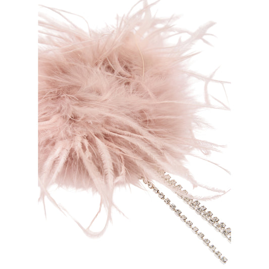 Spilla con piume Rosa
