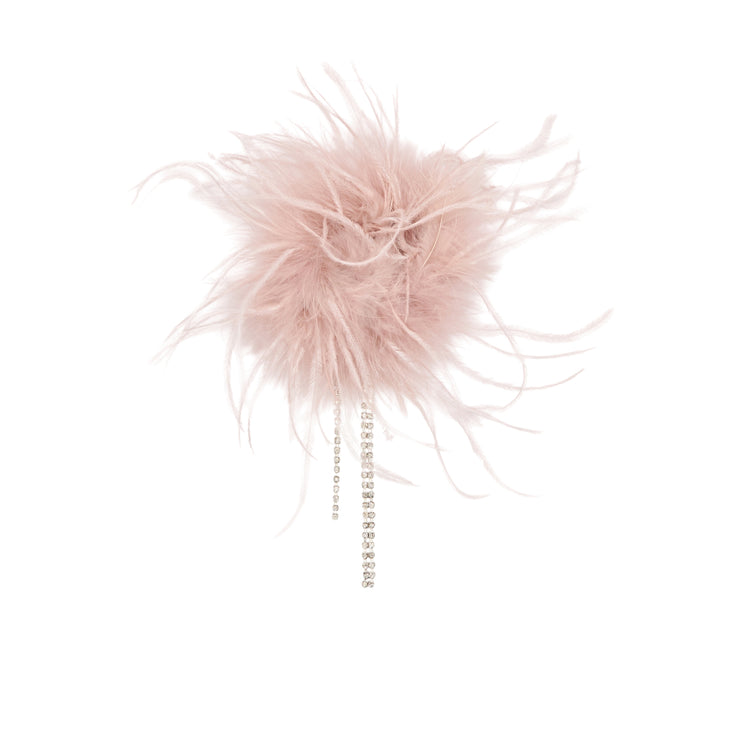 Spilla con piume Rosa
