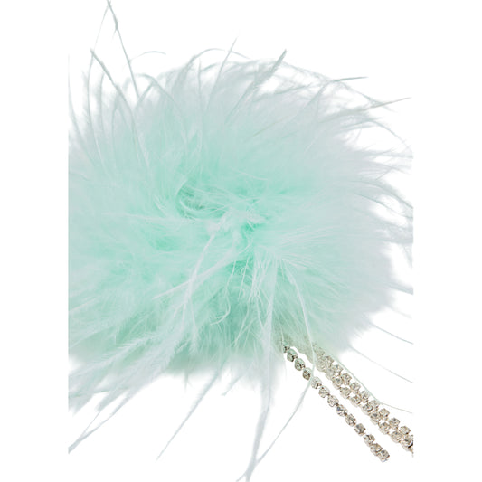 Spilla con piume Verde acqua