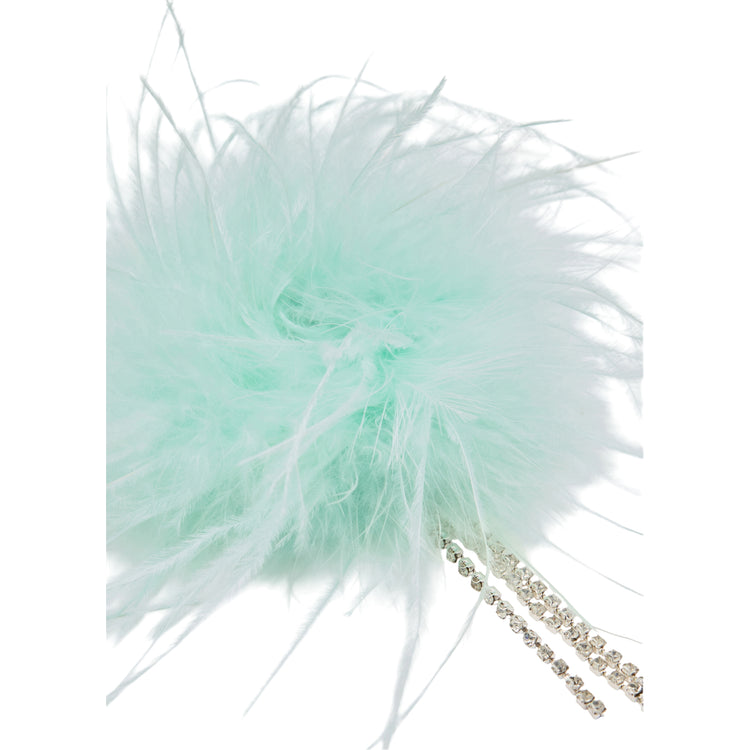 Spilla con piume Verde acqua