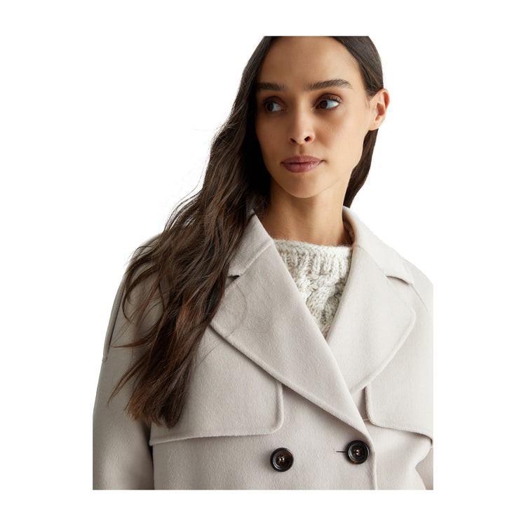 dettaglio Cappotto Donna in misto lana grigio