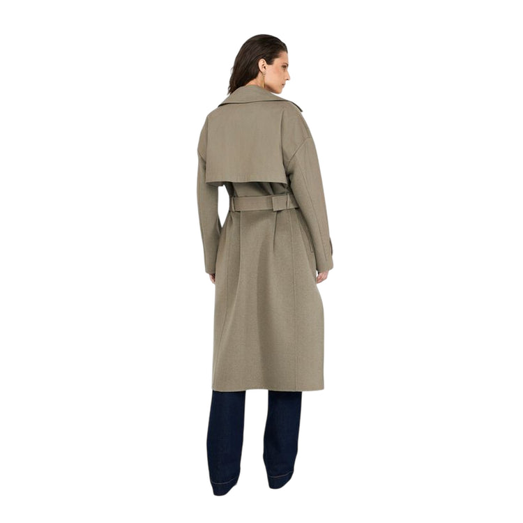 Trench da Donna doppiopetto in lana modella retro