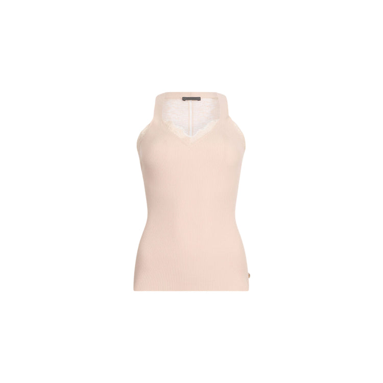 Top Donna con dettagli in pizzo Rosa