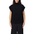 Maglia Donna con maniche ad aletta Nero modella frontale