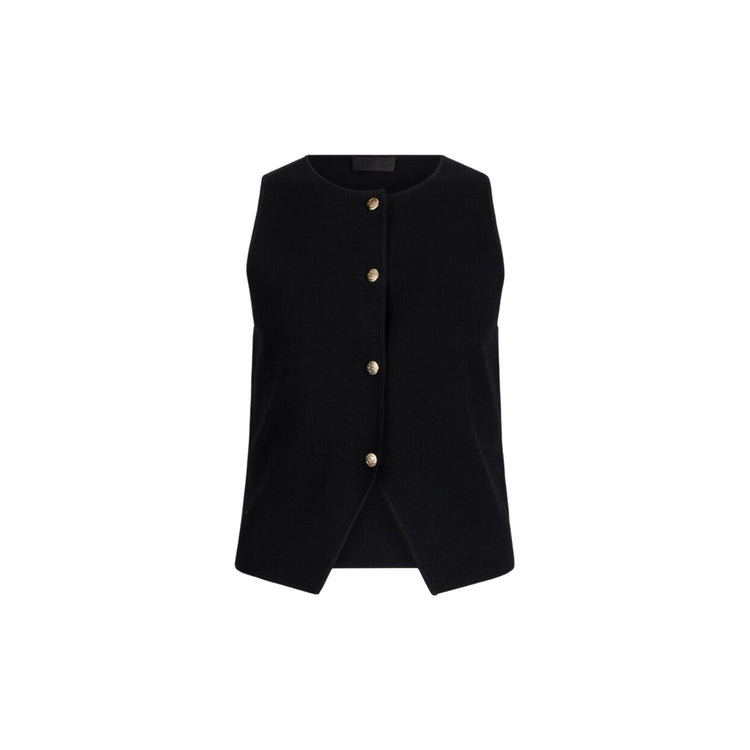 Gilet Donna con bottoni frontali Nero