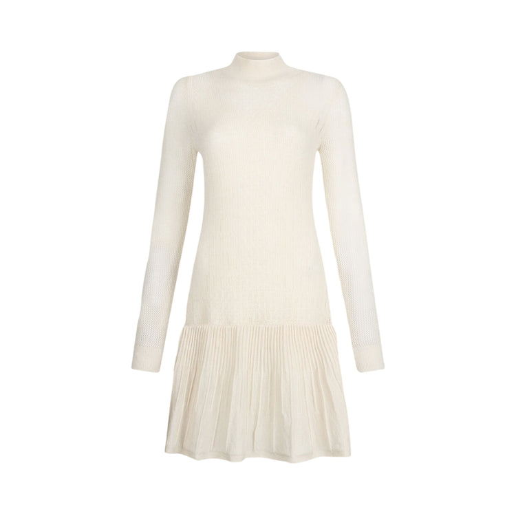 Abito midi Donna in lana e alpaca Bianco