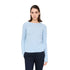 Maglione Donna in alpaca e lana Azzurro modella frontale