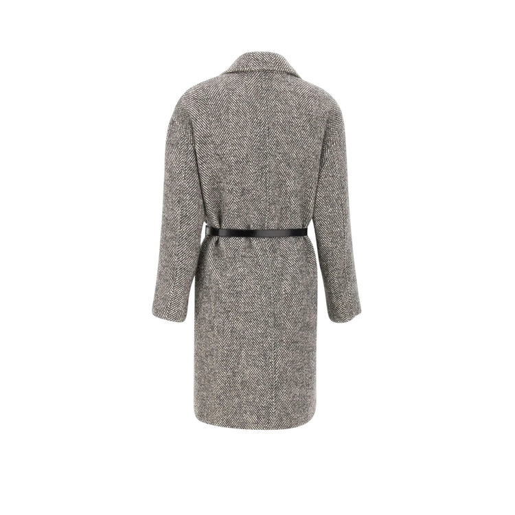 Cappotto Donna Chevron con cintura