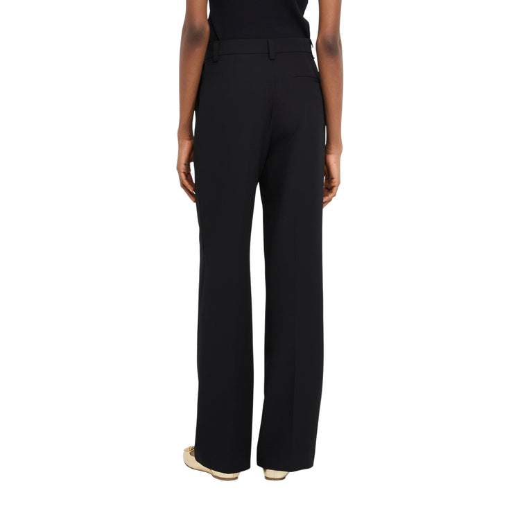 Pantalone Donna con tasche a filetto e logo metallico