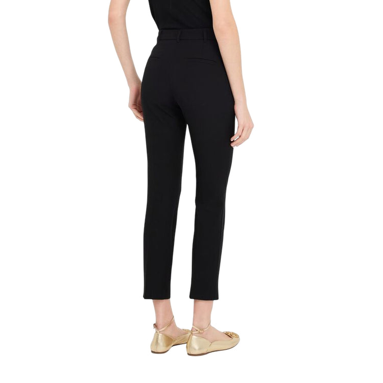 Pantaloni Donna modello a sigaretta Nero modella retro