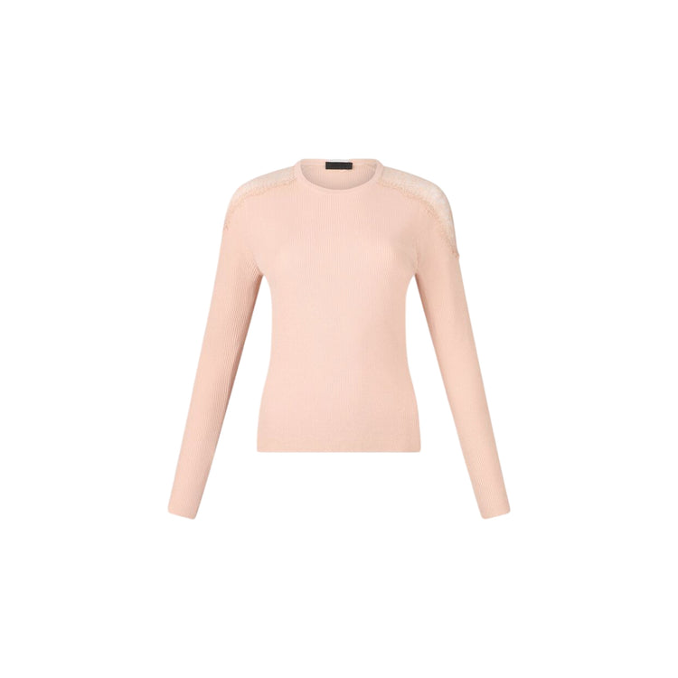 Maglia Donna con dettagli in pizzo Rosa
