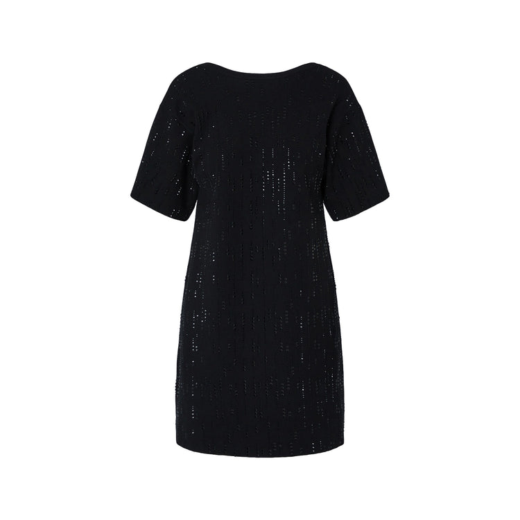 Abito corto Donna con strass Nero