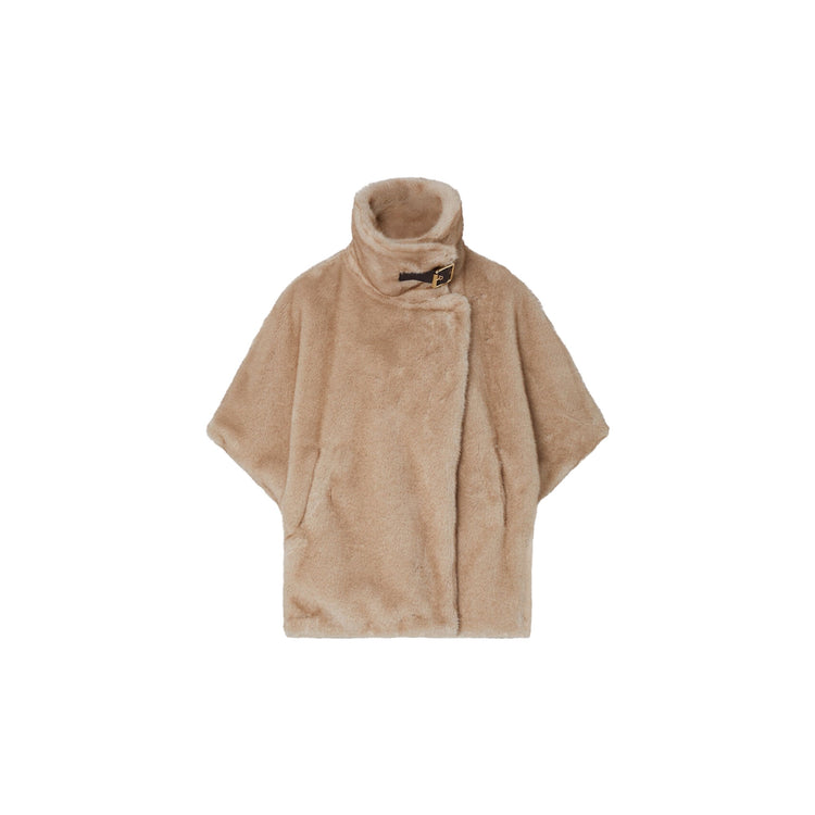 Cappotto Donna in pelliccia sintetica beige