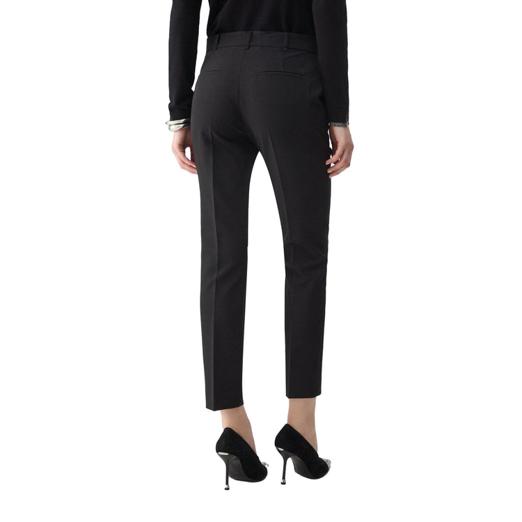Pantalone elegante Donna a sigaretta Nero, modella retro