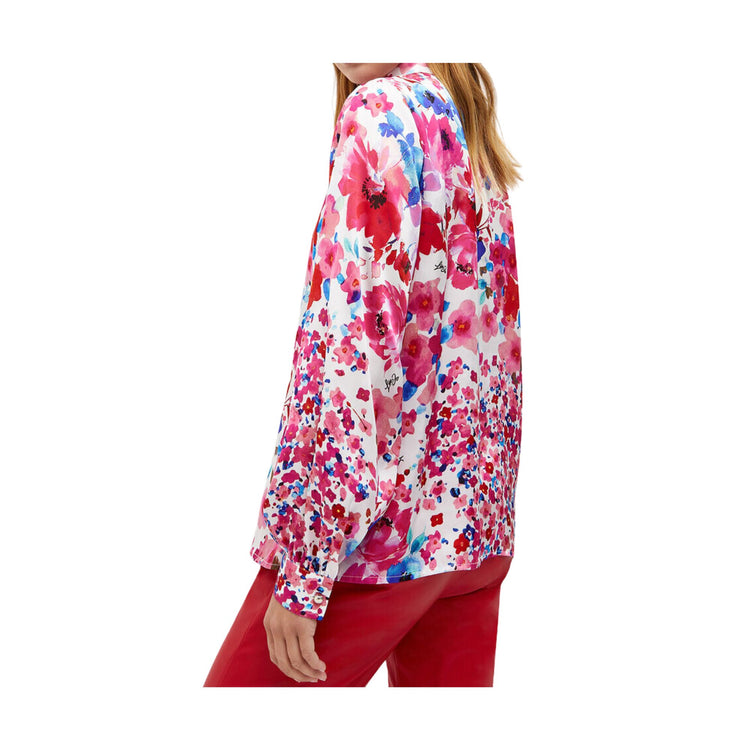 Camicia Donna in raso con motivo floreale