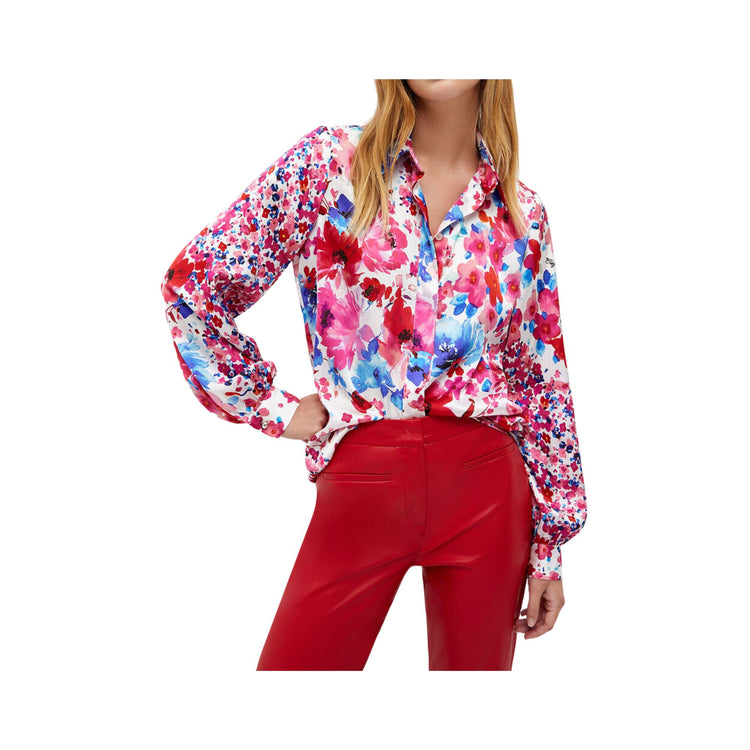 Camicia Donna in raso con motivo floreale
