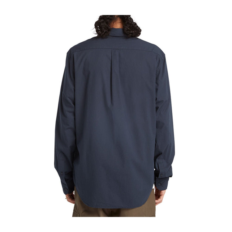 Camicia Uomo a tinta unita con micro ricamo logo
