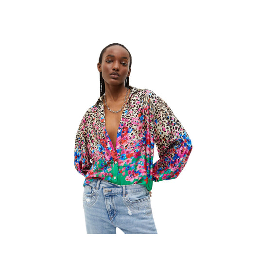 Camicia Donna con stampa animalier e floreale