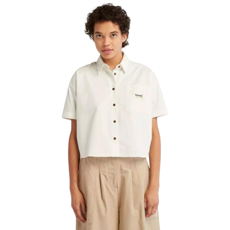 Chemise femme en coton crop