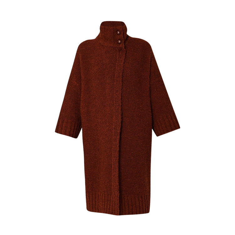 Cappotto Donna in maglia a collo alto