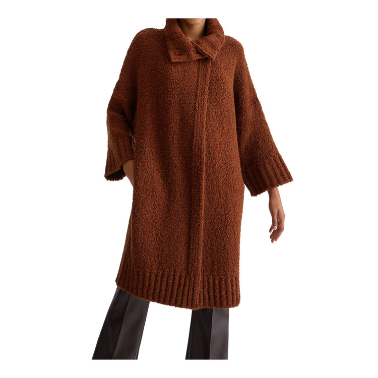 Cappotto Donna in maglia a collo alto