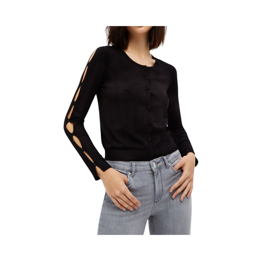 Cardigan Donna con motivo cut out sulle maniche