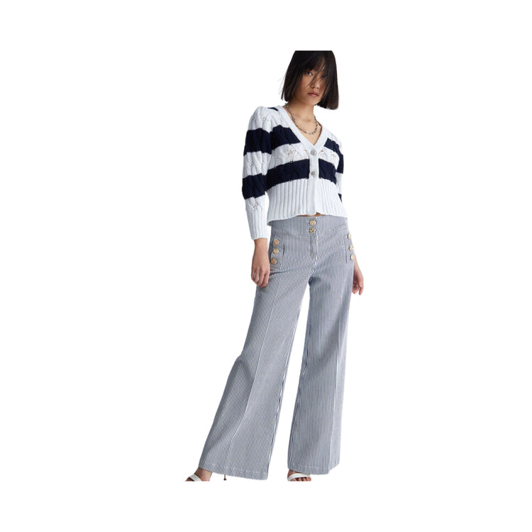 Cardigan rayé femme