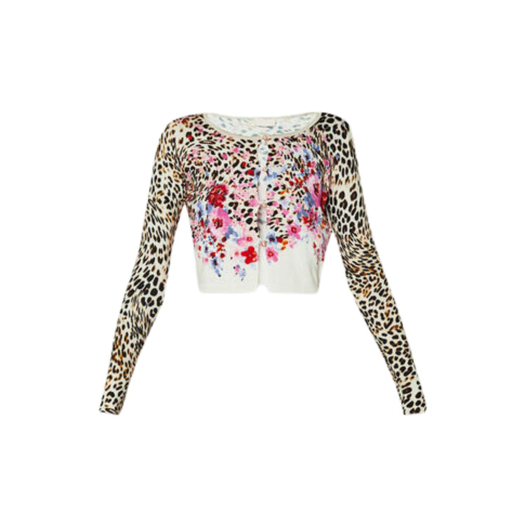 Cardigan femme imprimé animalier