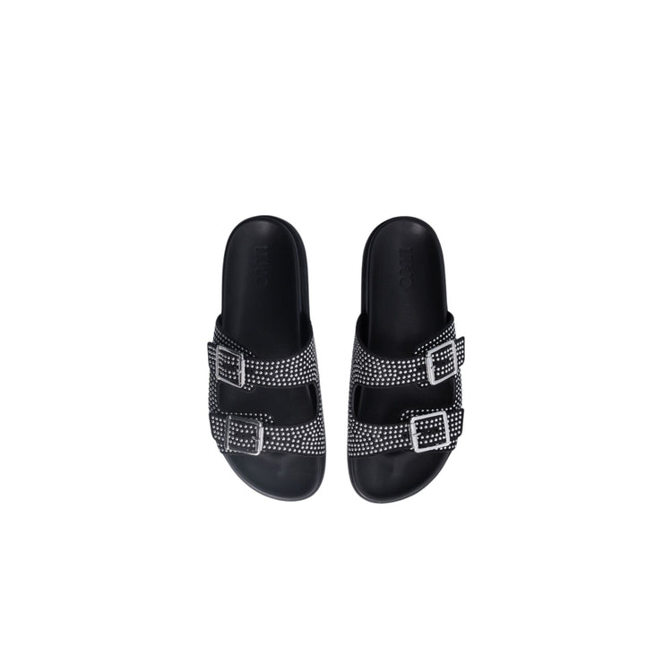 Ciabatta Donna Nera con borchie in poliestere