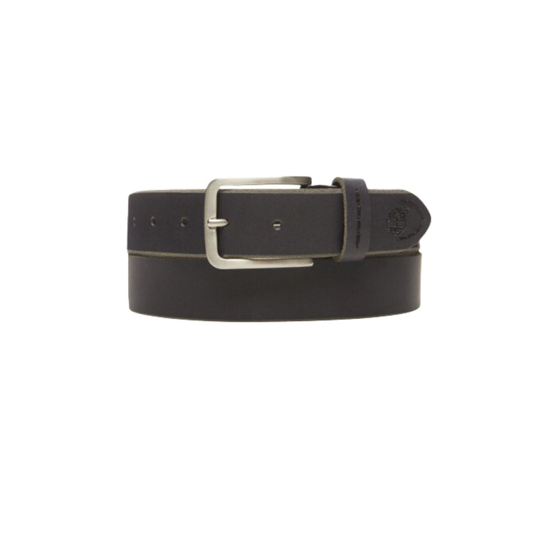 Men's belt with metal buckle