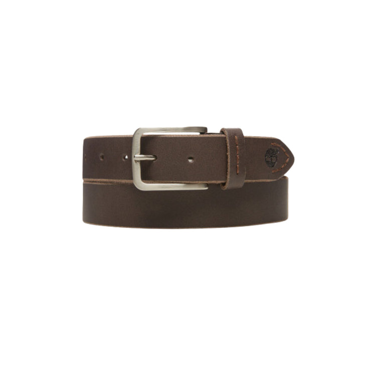 Men's belt with metal buckle