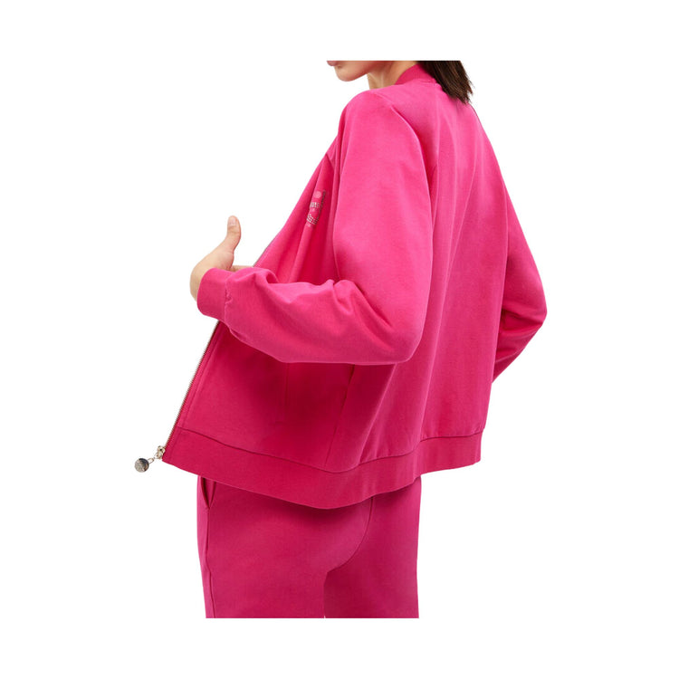 Felpa ecosostenibile con zip - Fuxia