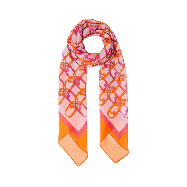 Foulard Donna in tessuto con motivo logo