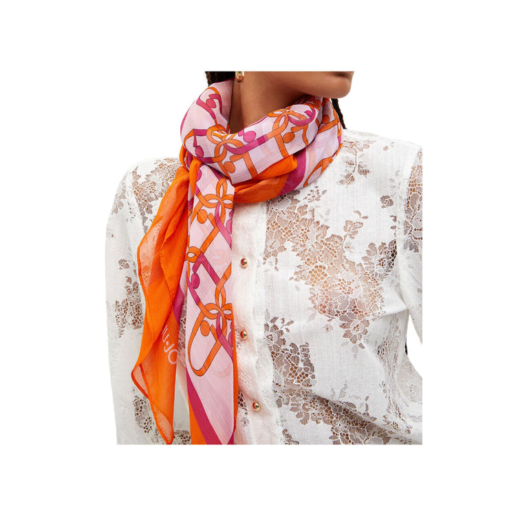 Foulard Donna in tessuto con motivo logo