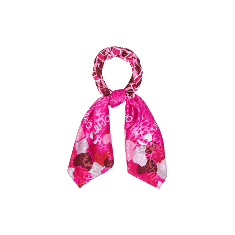 Foulard Donna con bordi fantasia a cuori