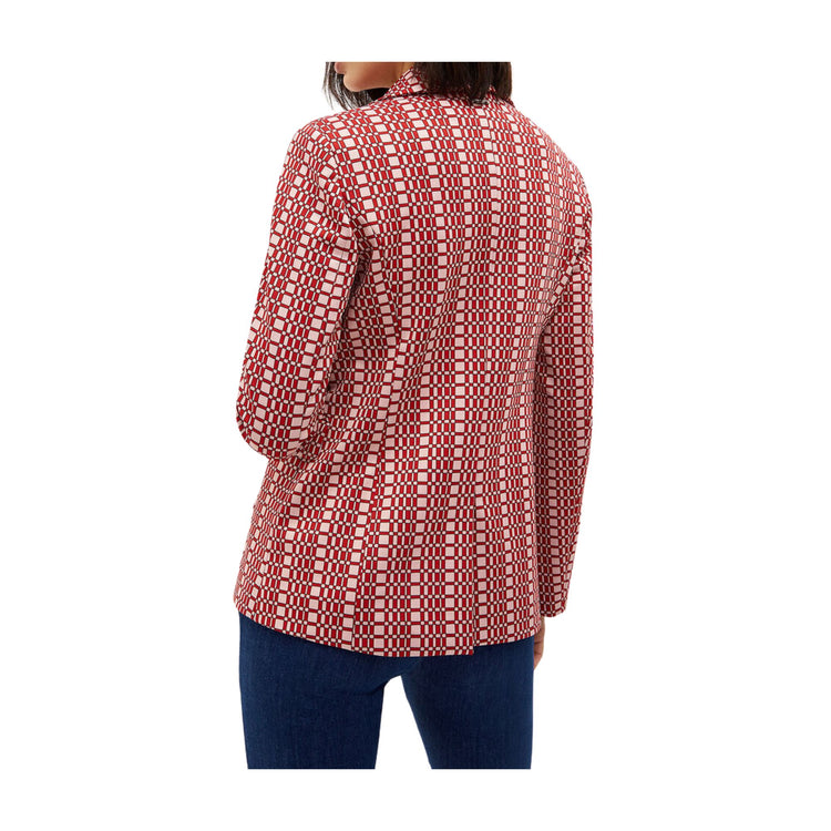 Giacca Donna monopetto con fantasia optical