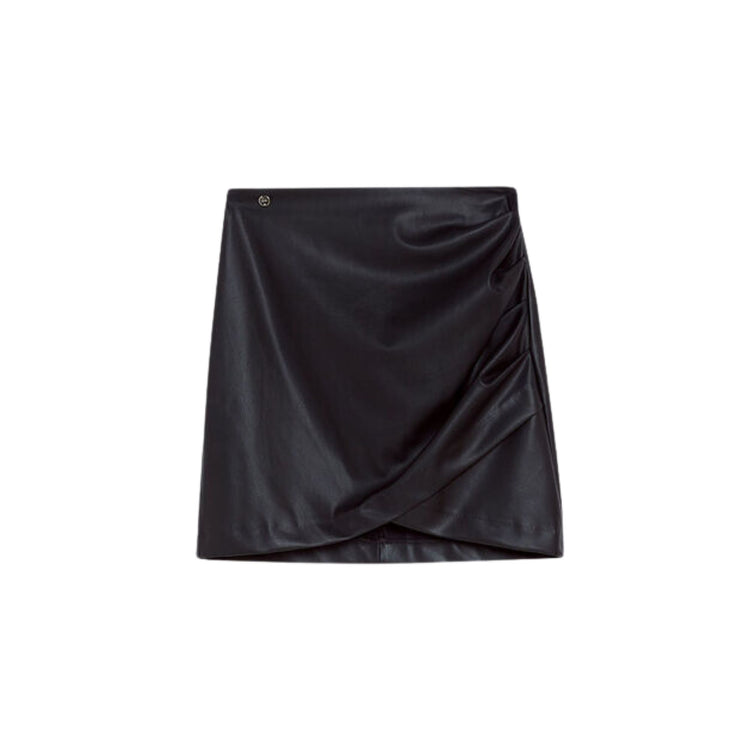 Women's mini leather-effect skirt