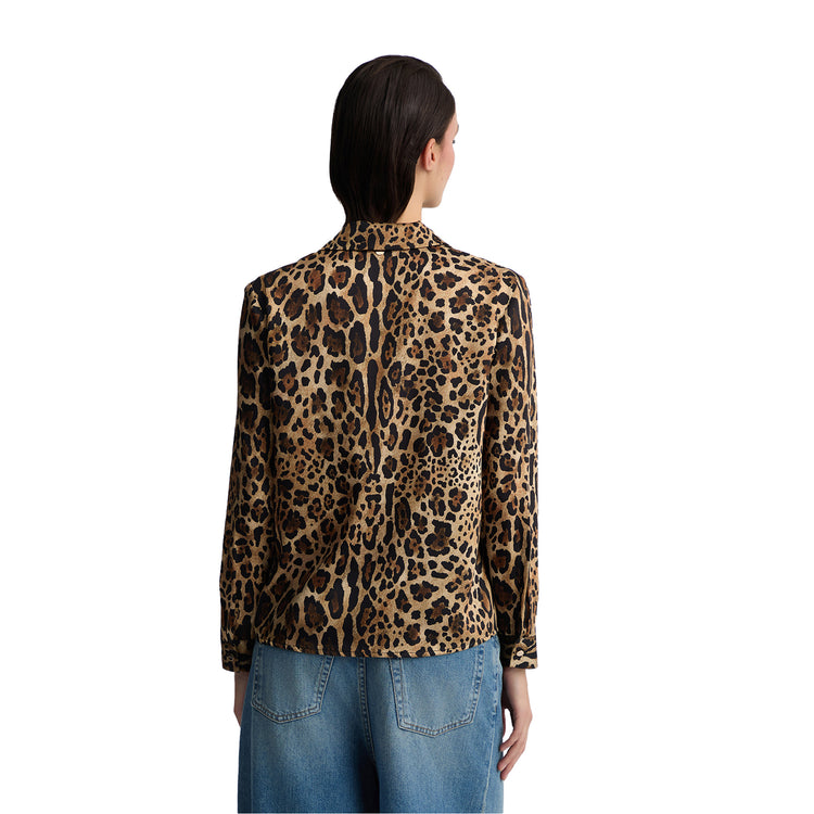 Camicia Donna in twill animalier modella retro