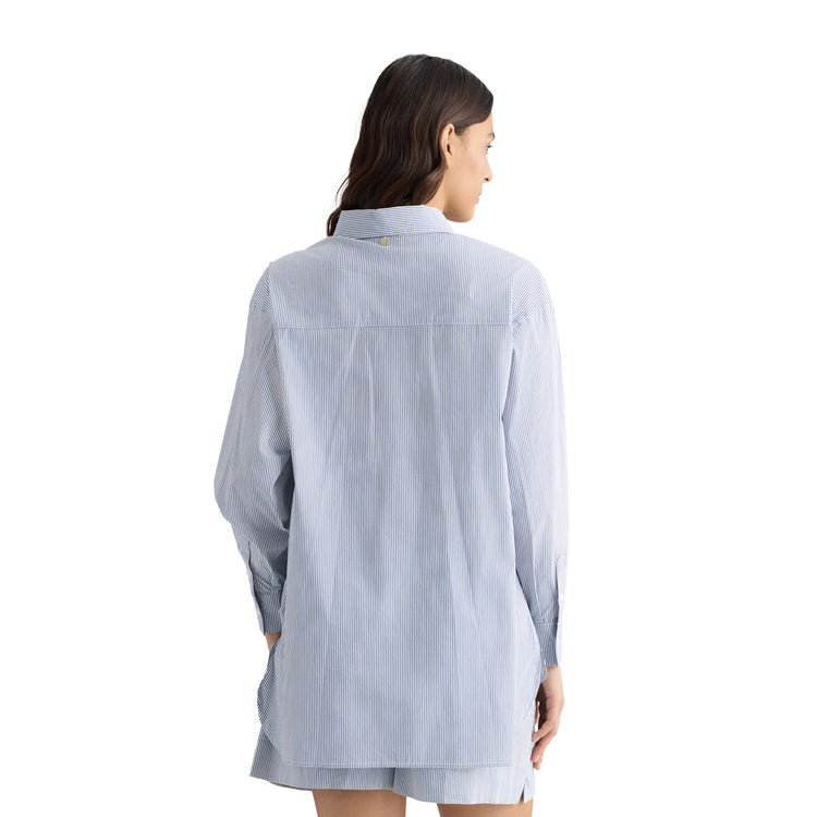 Camicia Donna con applicazioni sul davanti modella retro