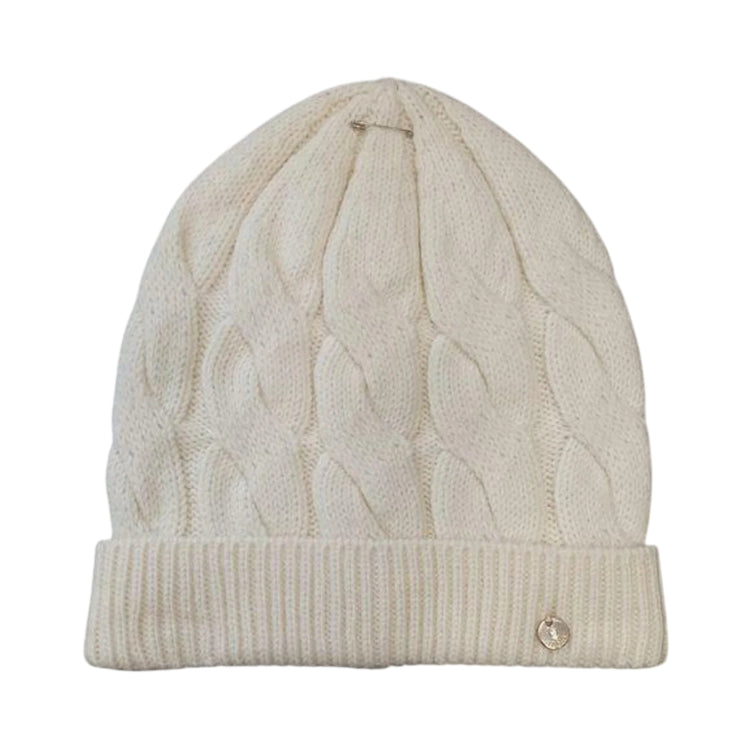 Berretto Donna lavorato a trecce bianco