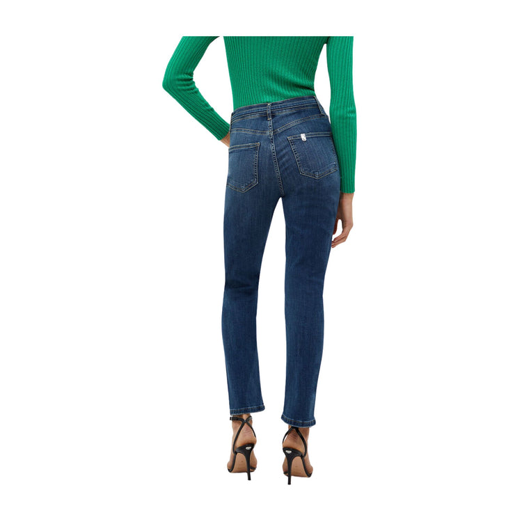 Jean femme avec ceinture recouverte de strass