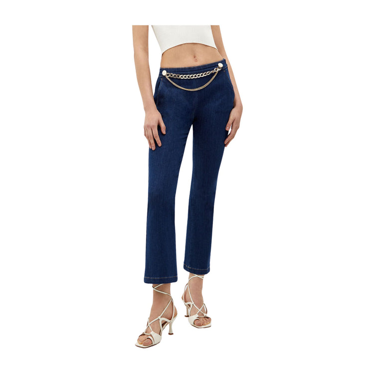 Women's jeans with jewel accessory