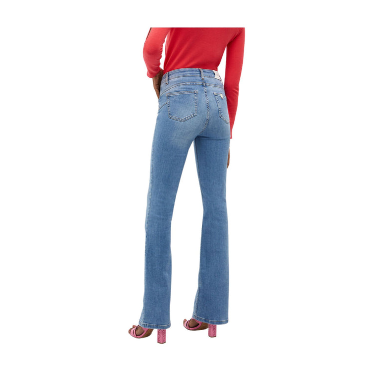 JEAN FLARE TAILLE HAUTE - DENIM BLEU FONCÉ